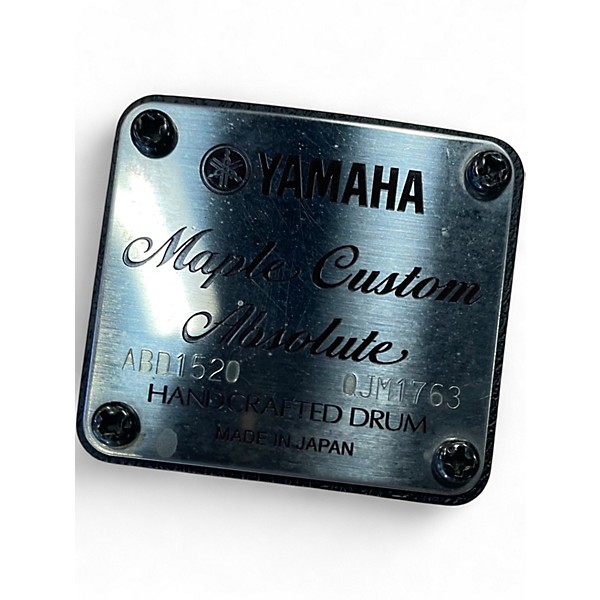 Used Yamaha 4 Piece Custom Absolute Red Pearl Natural Drum Kit