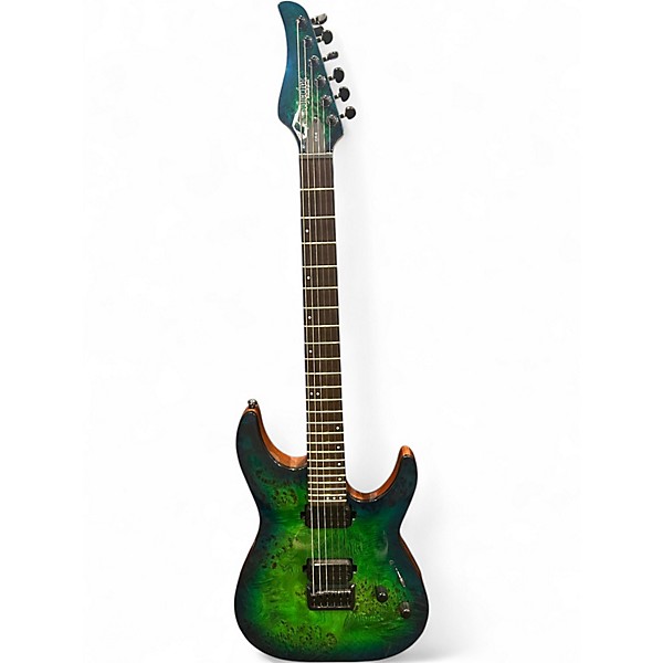 Used Schecter Guitar Research DIAMOND SERIES CR-6 Green Solid Body Electric Guitar
