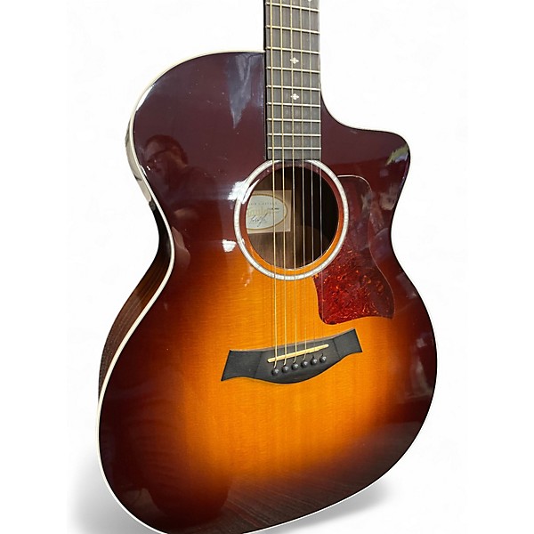 Used Taylor 214CE Deluxe 2 Color Sunburst Acoustic Electric Guitar