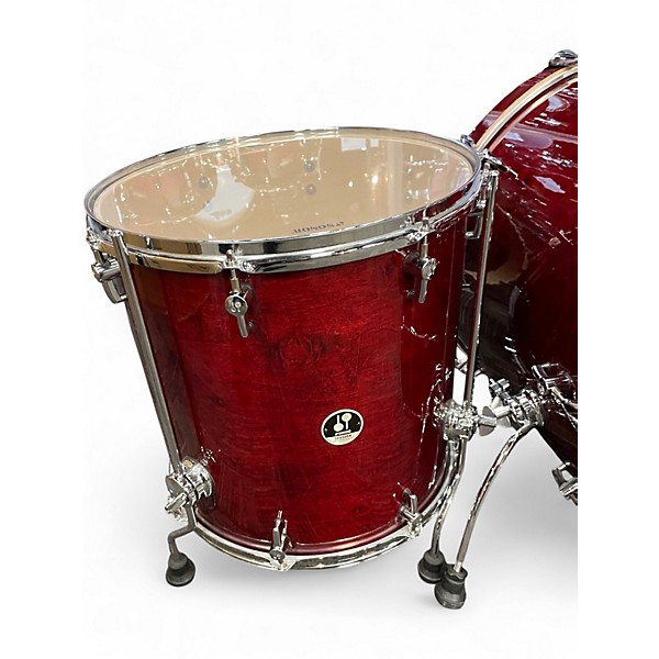 Used SONOR 3 Piece SESSION NORTH AMERICAN MAPLE WITH 200 SERIES TOM STAND CHERRY MAHOGANY Drum Kit