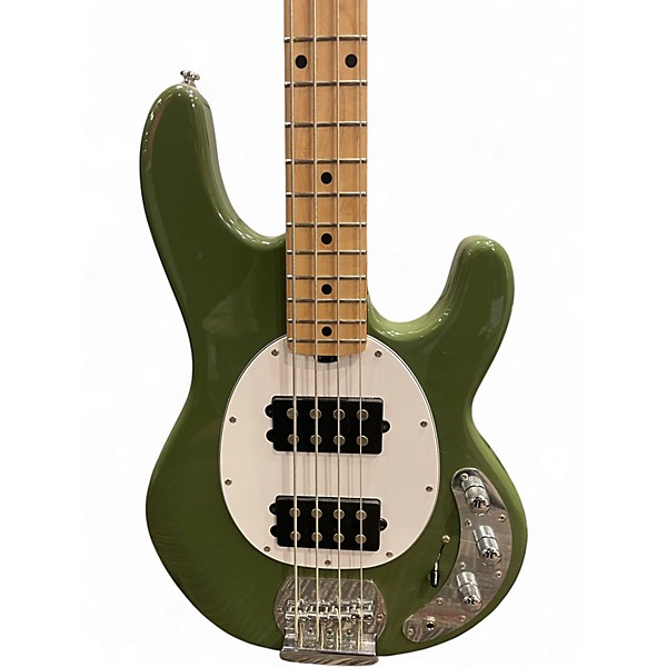 Used Sterling by Music Man RAY4 HH OLIVE GREEN Electric Bass Guitar