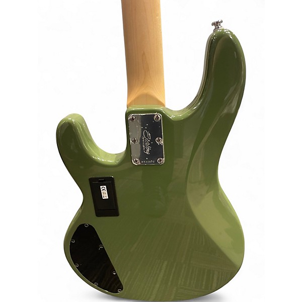 Used Sterling by Music Man RAY4 HH OLIVE GREEN Electric Bass Guitar