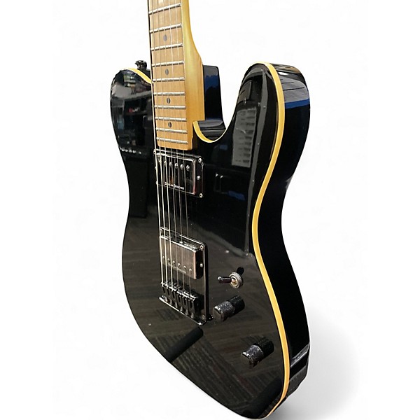 Used Schecter Guitar Research Diamond Series PT Black Solid Body Electric Guitar