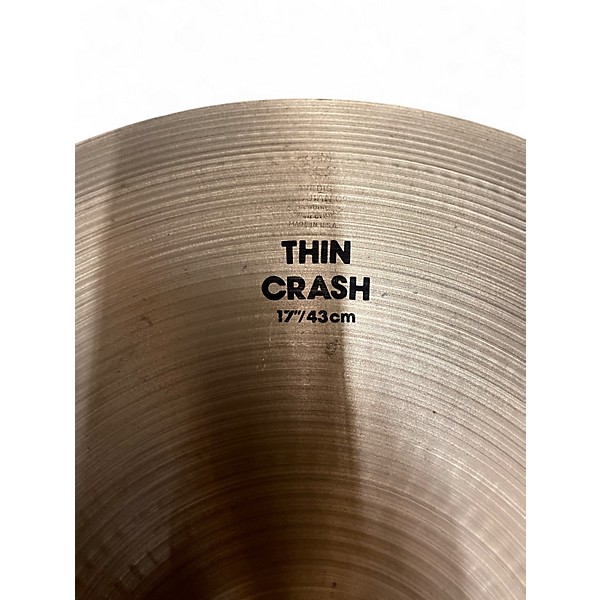 Used Zildjian 17in AVEDIS THIN CRASH Cymbal