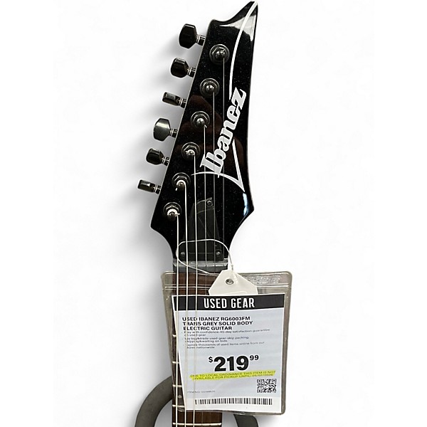 Used Ibanez RG6003FM Trans Grey Solid Body Electric Guitar