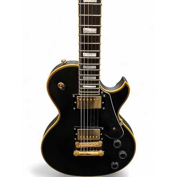 Used Schecter Guitar Research Solo II Custom Black Solid Body Electric Guitar