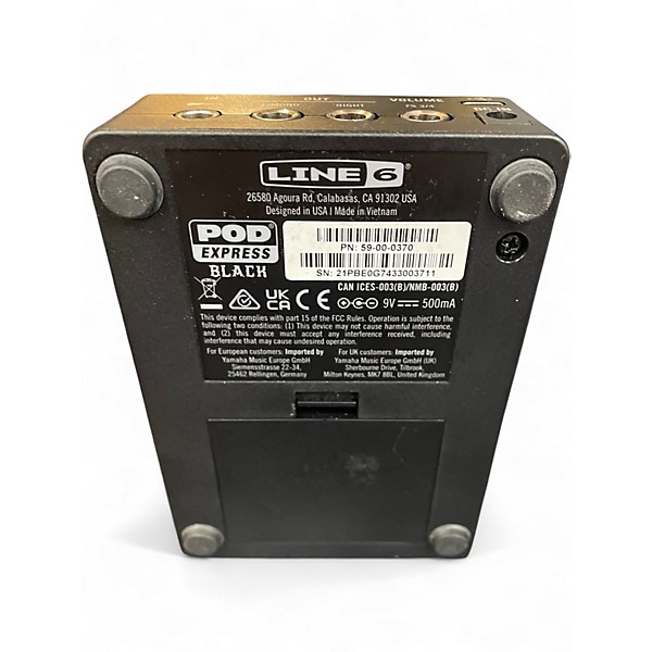 Used 2021 Line 6 Pocket Pod Express Amp Modeler Black Effect Processor