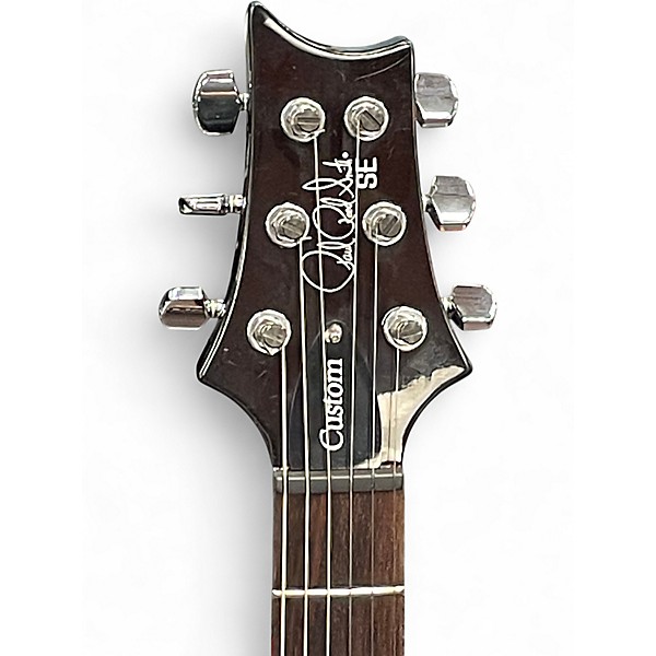 Used PRS SE Custom 24 Black Gold Sunburst Solid Body Electric Guitar