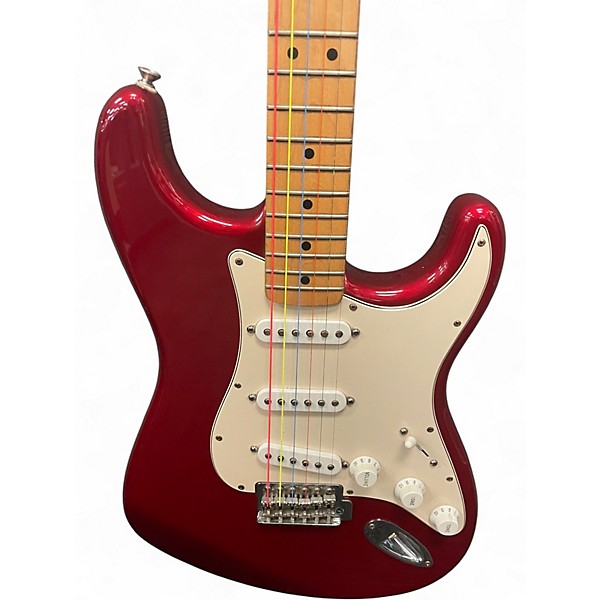 Used 2006 Fender Standard Stratocaster Candy Apple Red Solid Body Electric Guitar