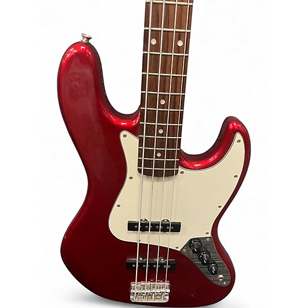 Used Squier Affinity Jazz Bass Candy Apple Red Electric Bass Guitar