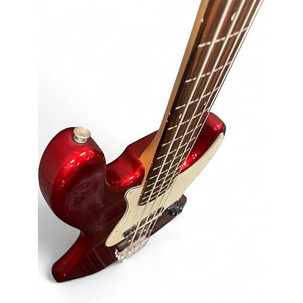 Used Squier Affinity Jazz Bass Candy Apple Red Electric Bass Guitar