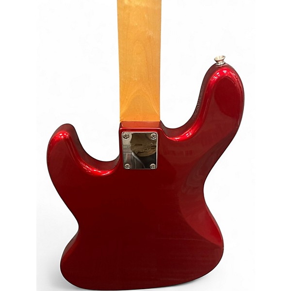 Used Squier Affinity Jazz Bass Candy Apple Red Electric Bass Guitar