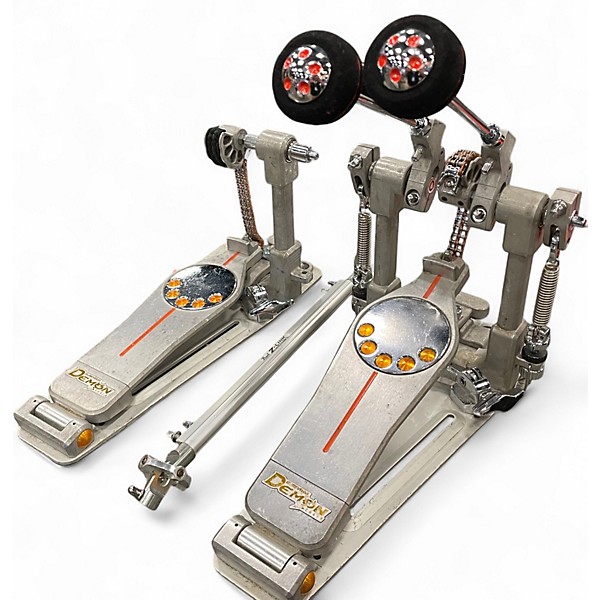 Used Pearl Eliminator Demon Chain Drive Double Pedal Complete Double Bass Drum Pedal