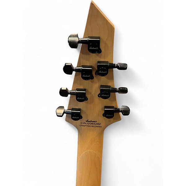 Used Jackson JS22-7 Dinky 7 String Black Solid Body Electric Guitar