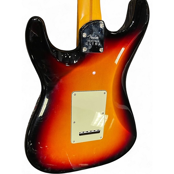 Used Fender American Ultra Stratocaster 3 Tone Sunburst Solid Body Electric Guitar