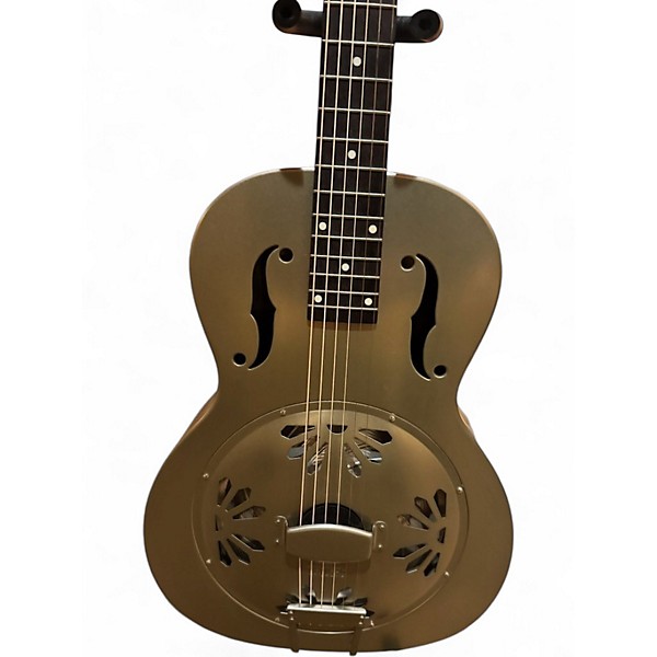 Used Gretsch Guitars G9201 Honeydipper Metal Round Neck Metallic Silver Resonator Guitar