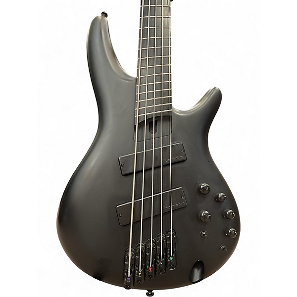 Used Ibanez Iron Label SRMS325EX Flat Black Electric Bass Guitar