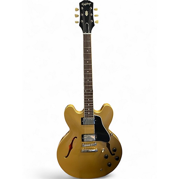 Used Epiphone ES355 Gold Top Hollow Body Electric Guitar
