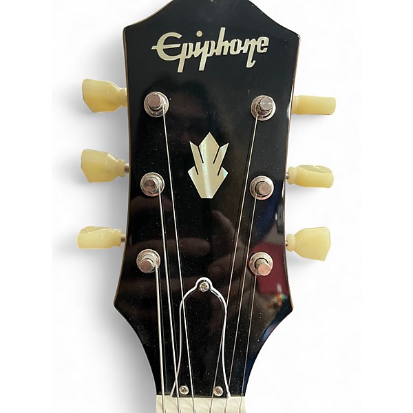 Used Epiphone ES355 Gold Top Hollow Body Electric Guitar