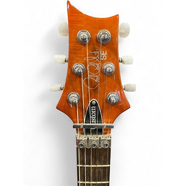 Used PRS SE CUSTOM FR Flamed Orange Solid Body Electric Guitar