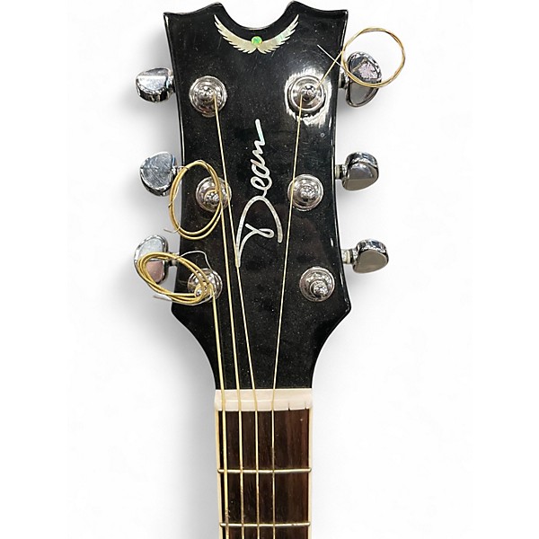 Used Dean Performer E Black Acoustic Electric Guitar