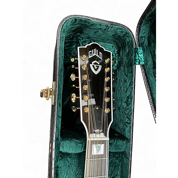 Used Guild F 512 2 Color Sunburst 12 String Acoustic Electric Guitar