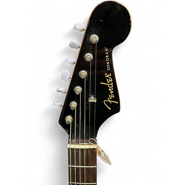 Used Fender Sonoran SCE Black Acoustic Electric Guitar