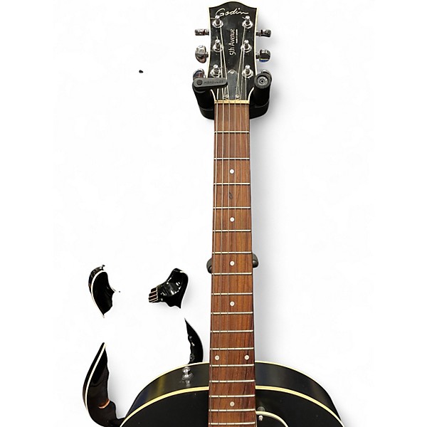 Used Godin 5th Avenue Kingpin P90 Black Hollow Body Electric Guitar