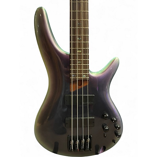 Used Ibanez SR500 Black Aurora Electric Bass Guitar