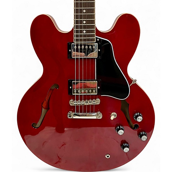 Used Epiphone ES335 Candy Apple Red Hollow Body Electric Guitar