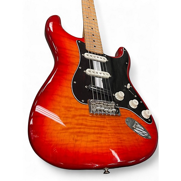 Used Fender Player Plus Stratocaster Cherry Sunburst Solid Body Electric Guitar