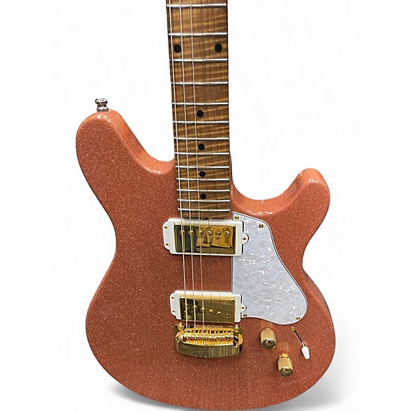 Used Ernie Ball Music Man Valentine Champagne Sparkle Solid Body Electric Guitar