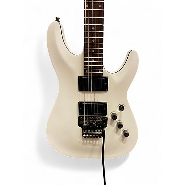 Used Schecter Guitar Research C-1 FR White Solid Body Electric Guitar