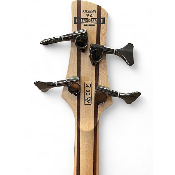 Used Ibanez SR300 Left Handed Gray Electric Bass Guitar