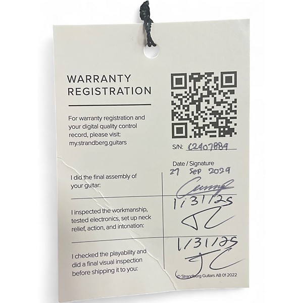 Used 2024 strandberg Boden Metal NX 7 BLOOD RED Solid Body Electric Guitar