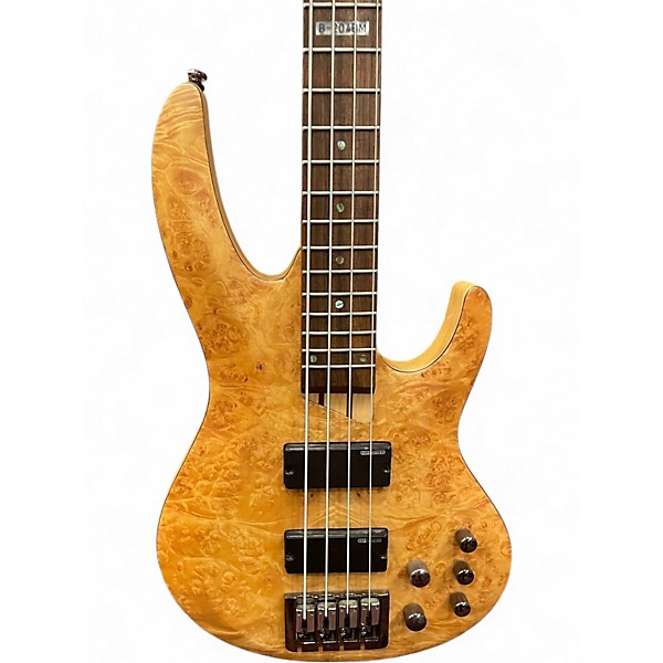 Used ESP LTD B204BM Burled Maple Electric Bass Guitar