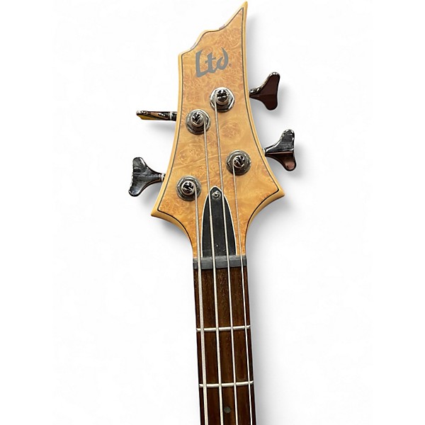 Used ESP LTD B204BM Burled Maple Electric Bass Guitar