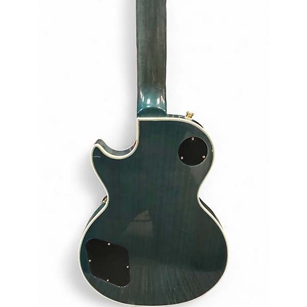 Used Epiphone Les Paul Custom Trans Blue Solid Body Electric Guitar