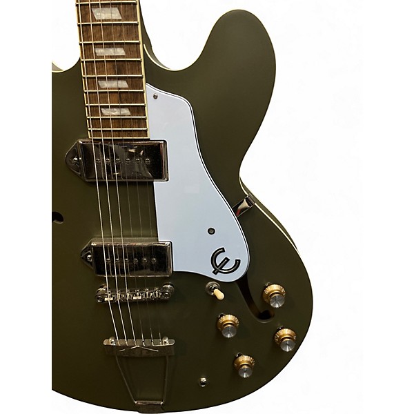 Used Epiphone Casino WORN Royal Olive Hollow Body Electric Guitar