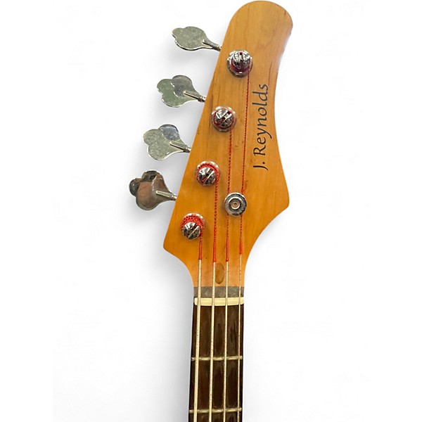 Used J. Reynolds bass Black and White Electric Bass Guitar