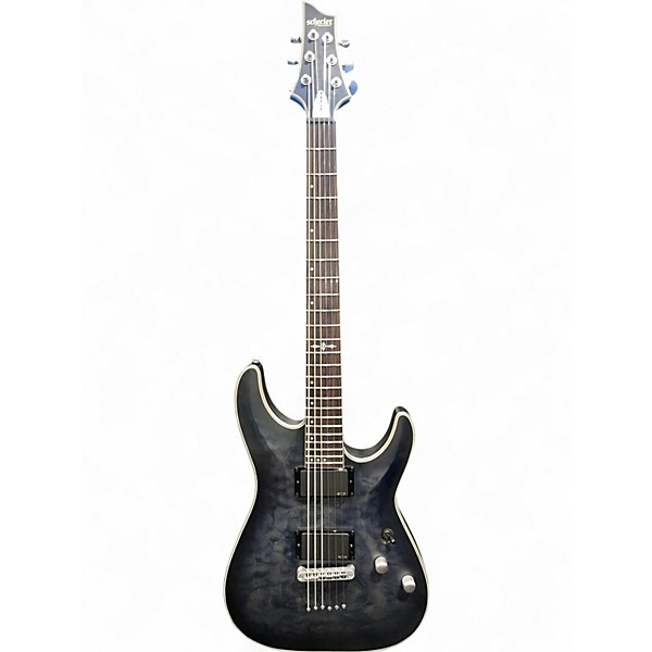 Used Schecter Guitar Research C1 Platinum Black burst Solid Body Electric Guitar