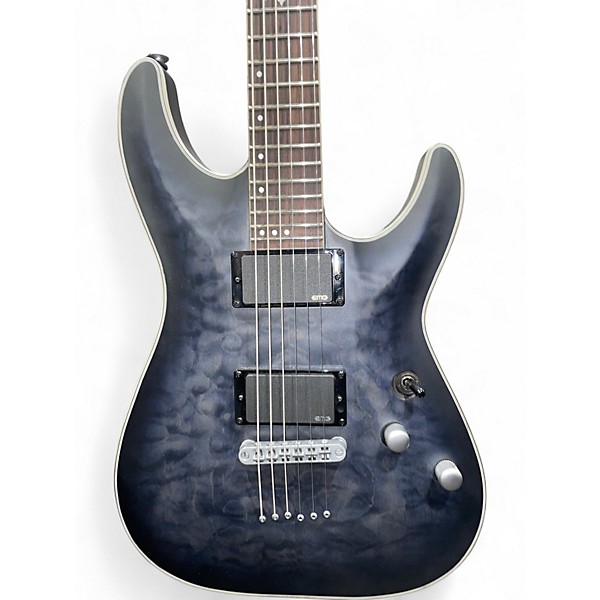 Used Schecter Guitar Research C1 Platinum Black burst Solid Body Electric Guitar