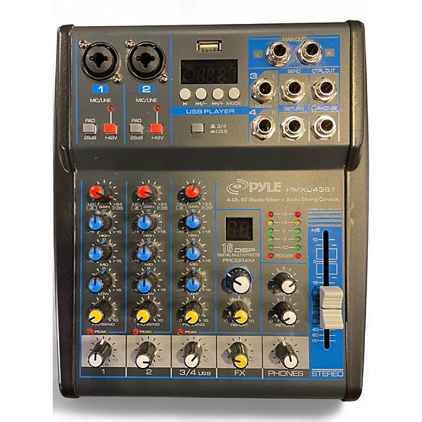 Used 2020s Pyle PMXU43BT Digital Mixer