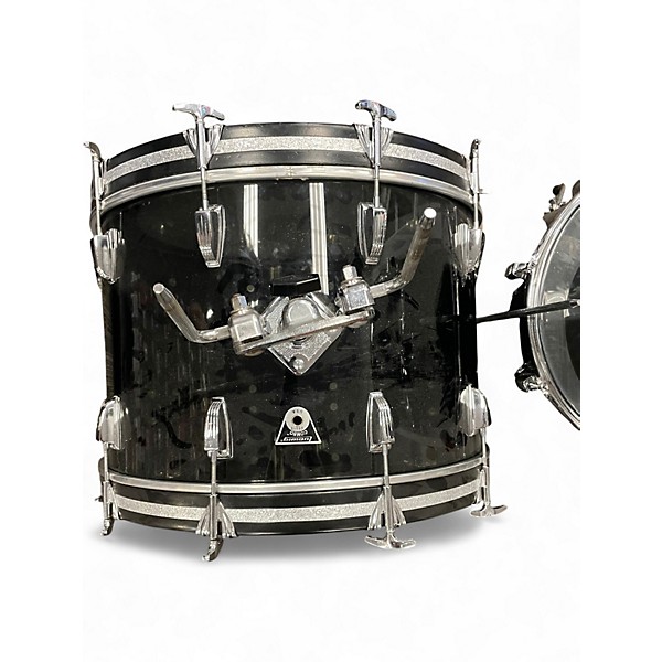 Vintage 1970s Ludwig 4 Piece Vistalite Combo Smoke Drum Kit