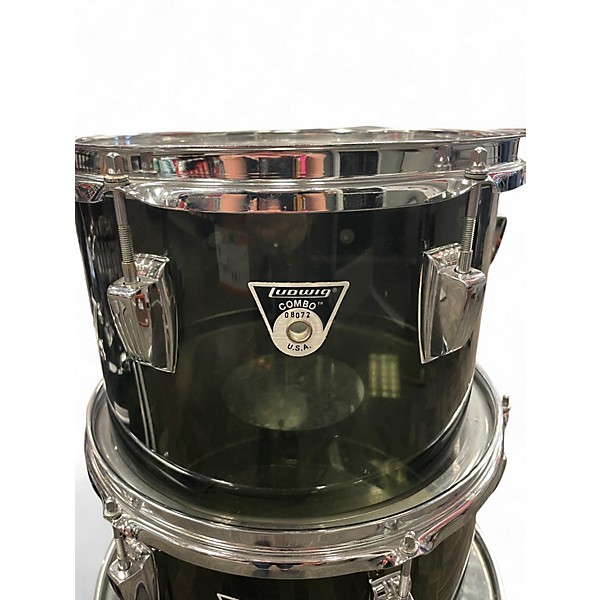 Vintage 1970s Ludwig 4 Piece Vistalite Combo Smoke Drum Kit