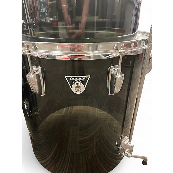 Vintage 1970s Ludwig 4 Piece Vistalite Combo Smoke Drum Kit