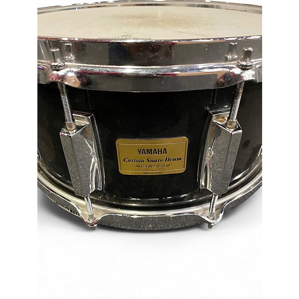 Used Yamaha 14in Tour Custom Snare Limited Black Sparkle Drum