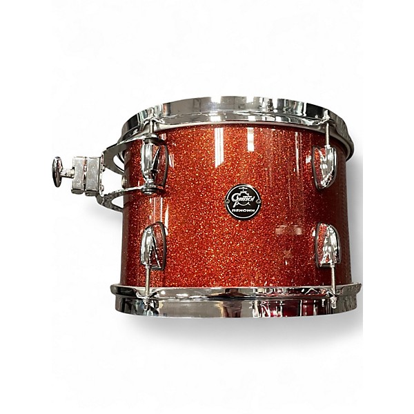Used Gretsch Drums 5 Piece Renown Burnt Orange Sparkle Drum Kit