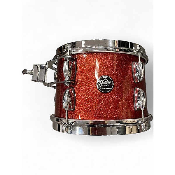 Used Gretsch Drums 5 Piece Renown Burnt Orange Sparkle Drum Kit