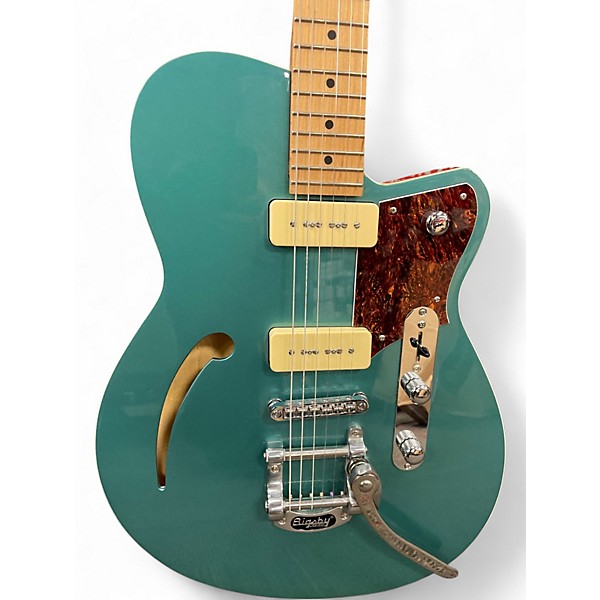 Used Reverend Club King 290 Deep Sea Blue Hollow Body Electric Guitar